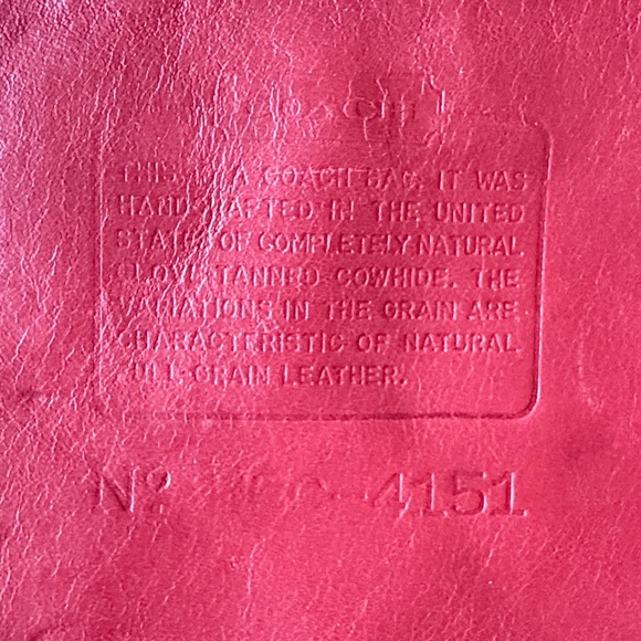 Vintage Coach Red Thompson Drawstring Bag 4151 Bucket Bag - Picture 12 of 16